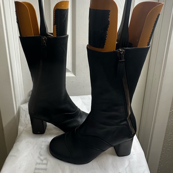 Chloe Woman’s Lexie Block Heel Boot Mid Calf Black Size 39 - Picture 1 of 15